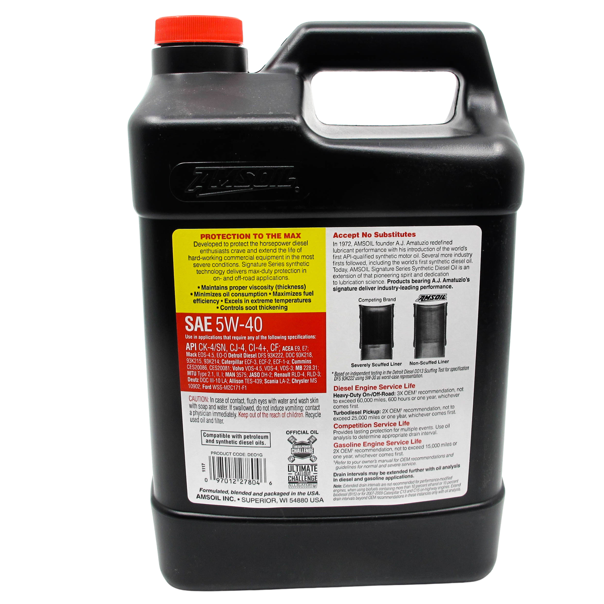 AMSOIL 5W40 DIESEL MAX DUTY ENGINE OIL FULLY SYNTHETIC (1 GALLON)