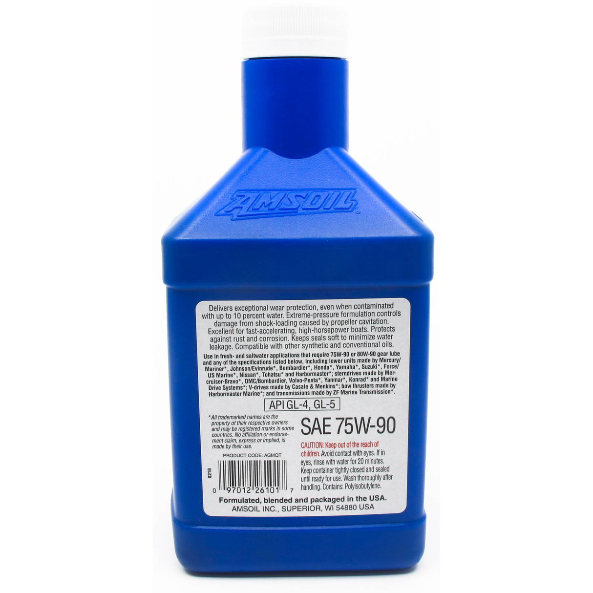 AMSOIL 75W-90 Fully Synthetic Marine Gear Lube (AGMQT)