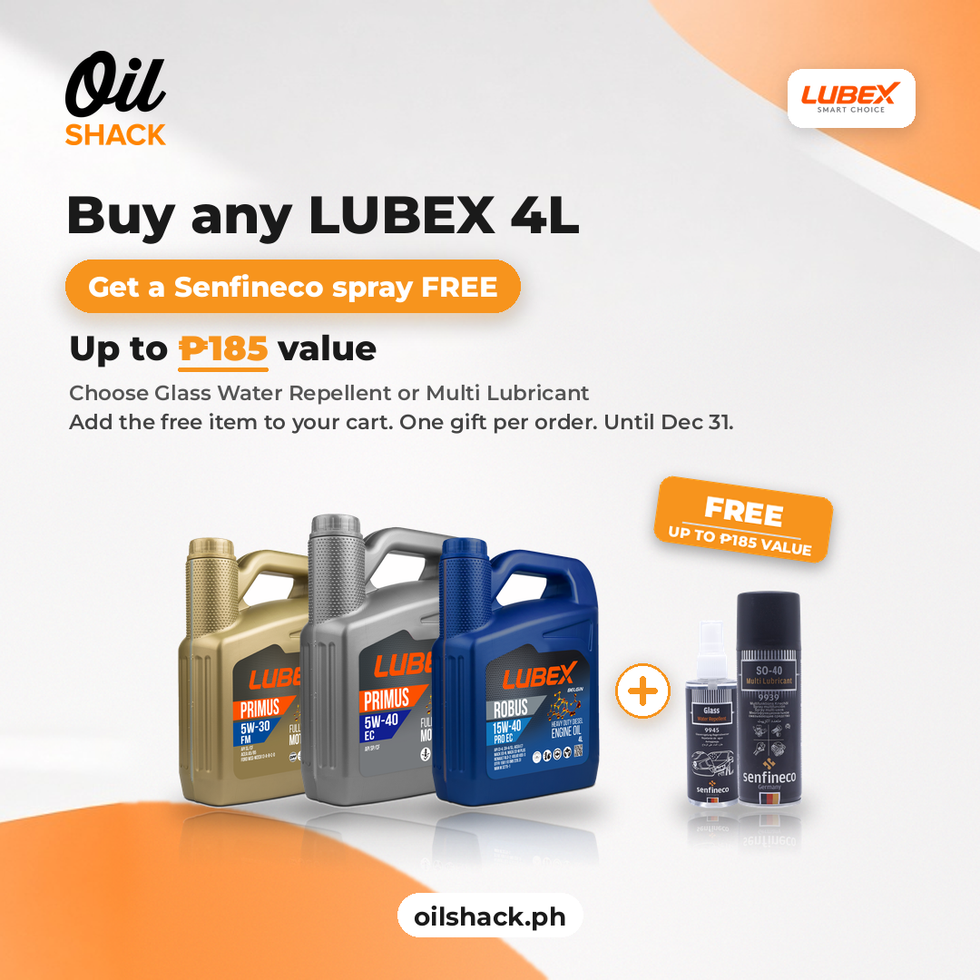 Buy a LUBEX 4L, get a FREE Senfineco spray