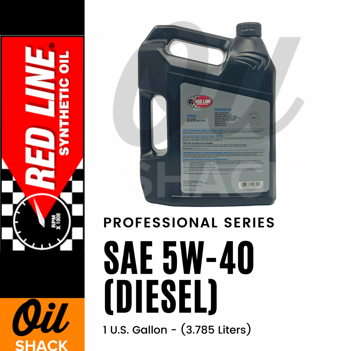 RED LINE PROFESSIONAL SERIES SAE 5W-40 (1 Gallon DIESEL)