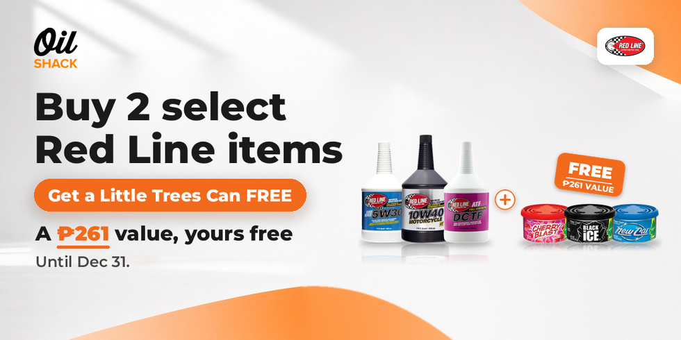 Buy 2 select Red Line items, get a Little Trees Can FREE