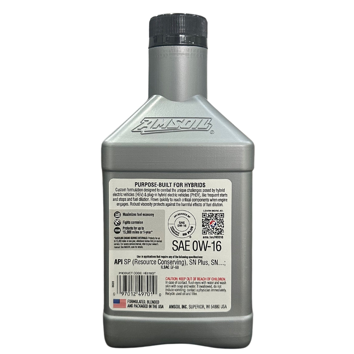 AMSOIL 0W-16 Hybrid Series Fully Synthetic Engine Oil (HE016)