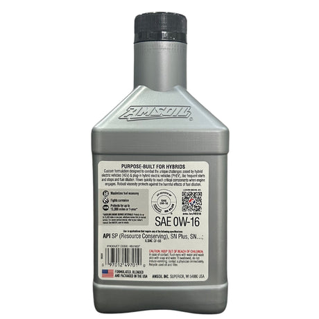 AMSOIL 0W-16 Hybrid Series Fully Synthetic Engine Oil (HE016)