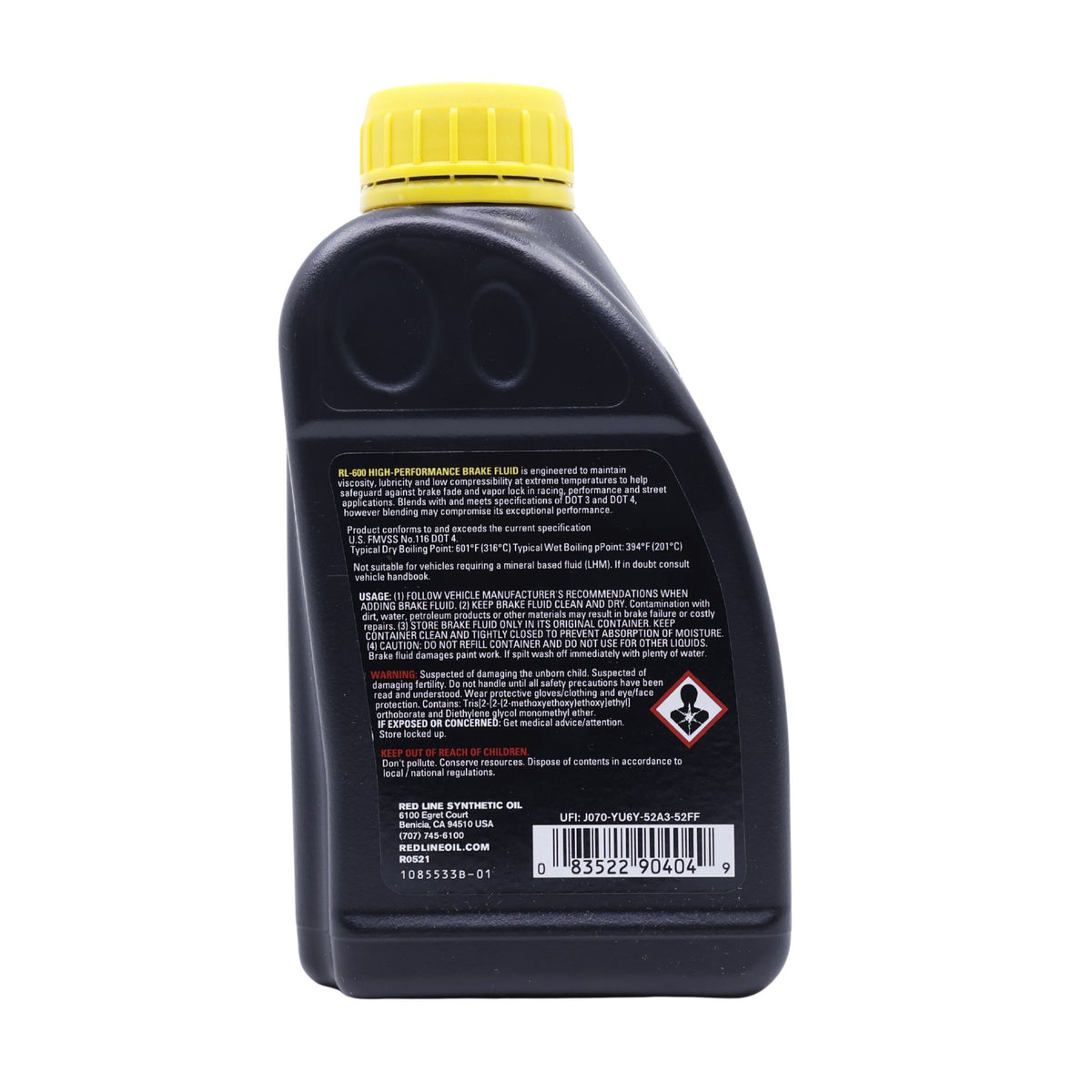 RED LINE RL-600 DOT 4 BRAKE FLUID 500 mL